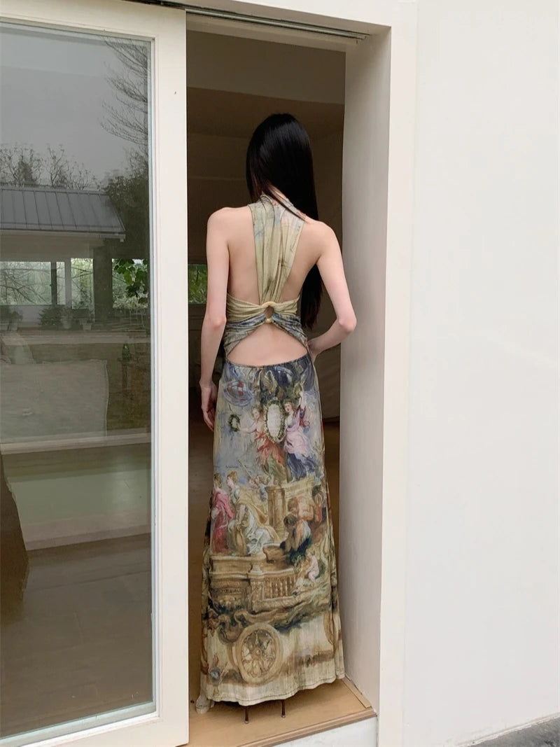 Oil Painting Long Dress