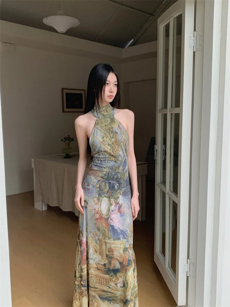 Oil Painting Long Dress