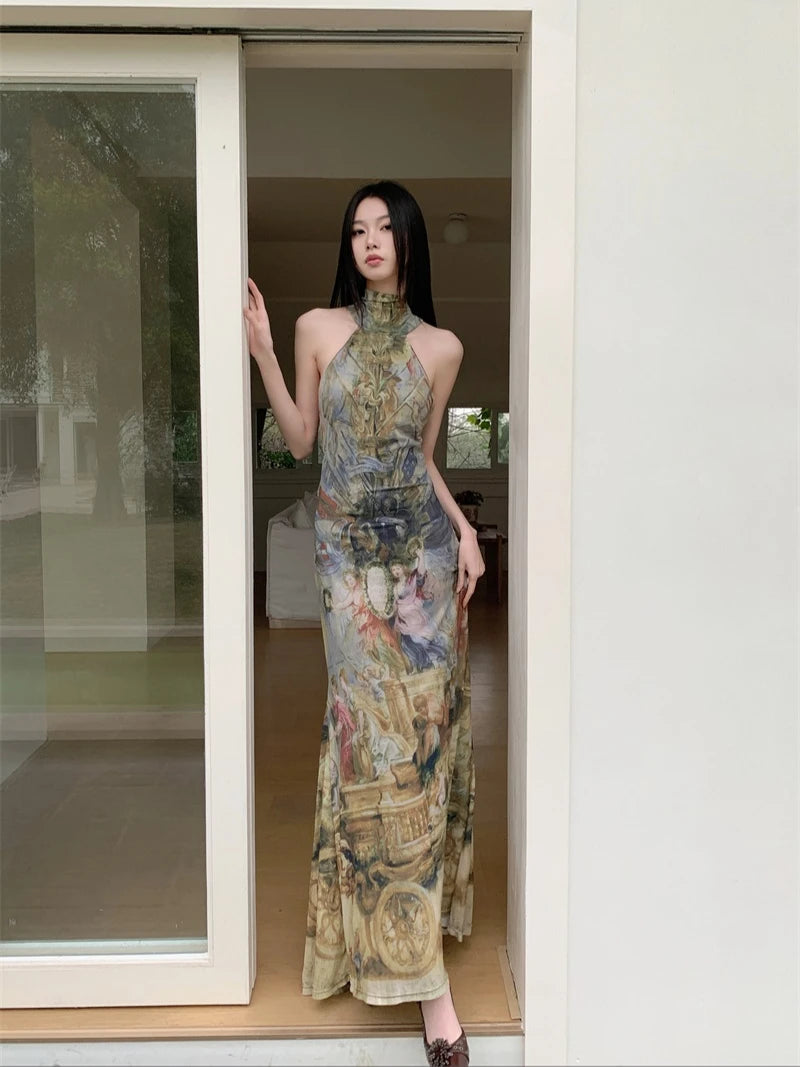 Oil Painting Long Dress