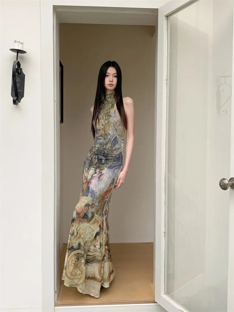 Oil Painting Long Dress